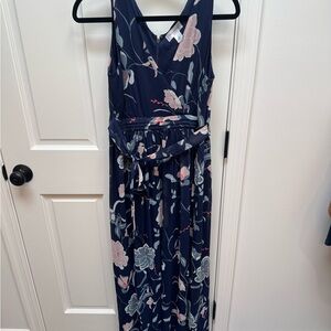 Motherhood Maternity Navy and Pink Floral Dress
